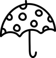 Regenschirmzeichnung, Illustration, Vektor auf weißem Hintergrund