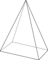 rechteckige Pyramide, Vintage Illustration vektor