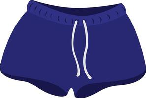 blaue Shorts, Illustration, Vektor auf weißem Hintergrund.