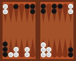 spel av backgammon, illustration, vektor på vit bakgrund.