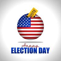 Wahltag Vereinigte Staaten von Amerika. Vektor-Illustration. geeignet für Poster, Banner, Hintergrund und Grußkarte. vektor
