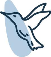 Kolibri fliegt, Illustration, Vektor, auf weißem Hintergrund. vektor
