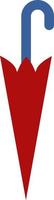 röd paraply, ikon illustration, vektor på vit bakgrund