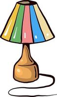 bunte Lampe, Illustration, Vektor auf weißem Hintergrund