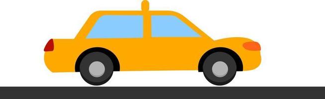 taxi bil, illustration, vektor på vit bakgrund.