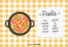 Paella Vector Bakgrund