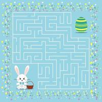 labyrint påsk spel för de barn med en labyrint. vektor