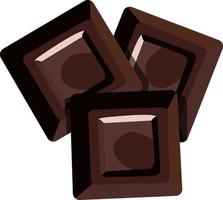 Schokoladenwürfel, Illustration, Vektor auf weißem Hintergrund
