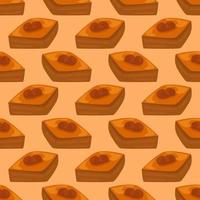 Baklava-Muster, nahtloses Muster auf orangefarbenem Hintergrund. vektor