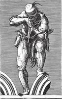 Jäger mit Armbrust, anonym, 1584, Vintage-Illustration. vektor