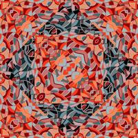 dekoratives lineares Kaleidoskop-Mosaik-Ornament. abstrakte Formen nahtloses Muster. vektor