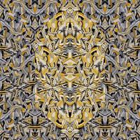 psychedelisches abstraktes kaleidoskop nahtloses muster. geometrische Mosaikverzierung. vektor