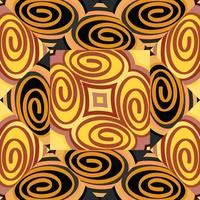 Nahtloses Muster in den Spiralen eines Mosaiks im Retro-Stil. dekorativer abstrakter kreis vintage ornament vektor