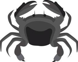 schwarze Krabbe, Illustration, Vektor auf weißem Hintergrund