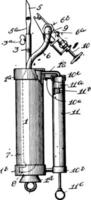 elektrisk ficklampa årgång illustration. vektor