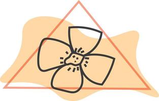 anemon blomma, ikon illustration, vektor på vit bakgrund
