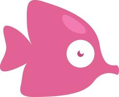 rosa fisk, illustration, på en vit bakgrund. vektor