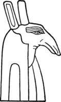 ägyptischer gott der dunkelheit vintage illustration. vektor