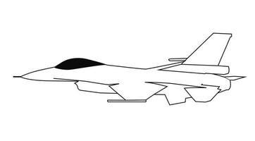 f16 jet kämpe översikt vektor design