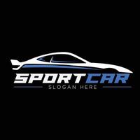 Sportwagen Silhouette Logo Vorlage Vektordesign vektor