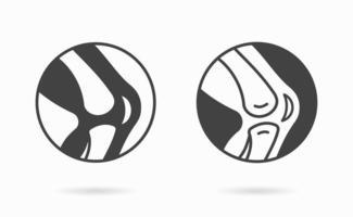 Knie-Symbol. Logo-Design-Vorlage. Vektor-Illustration. vektor