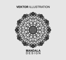 svart och vit mandala design, lämplig för färg bok och olika Övrig behov. vektor illustration