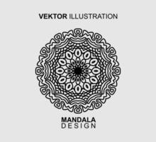 Schwarz-Weiß-Mandala-Design, geeignet für Malbücher und verschiedene andere Bedürfnisse. Vektor-Illustration vektor