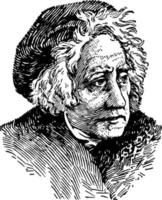 sir william herschel, vintage illustration vektor