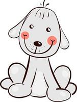 glücklicher Hund, Illustration, Vektor auf weißem Hintergrund