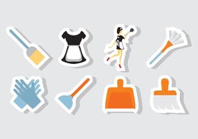 Kostenlose Maid Service Icons Vektor
