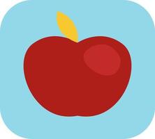 röd äpple, illustration, vektor på en vit bakgrund.