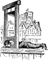 guillotine vintage illustration. vektor