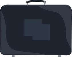 dunkelblauer Koffer, Illustration, Vektor auf weißem Hintergrund