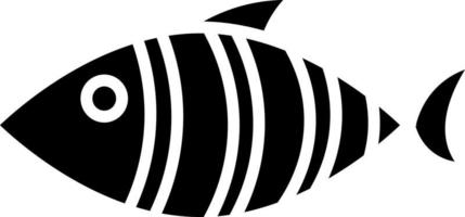 scharf geformter Fisch mit Linien, Illustration, Vektor auf weißem Hintergrund.