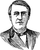 Thomas A. Edison, Vintage-Illustration vektor