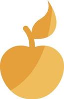 orangefarbener Apfel, Symbolabbildung, Vektor auf weißem Hintergrund