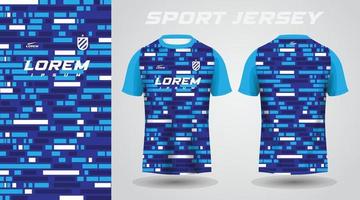 blå skjorta sport jersey design vektor