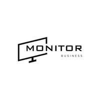 Monitor-Symbol-Logo-Design-Vorlage vektor