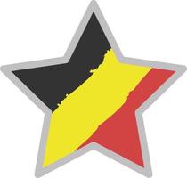 belgische Flagge, Illustration, Vektor, auf weißem Hintergrund. vektor