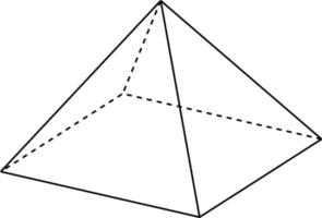 rektangulär pyramid, årgång illustration vektor