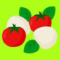 färsk tomater, illustration, vektor på en vit bakgrund.