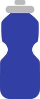 Blaue Sportflasche, Illustration, Vektor, auf weißem Hintergrund. vektor