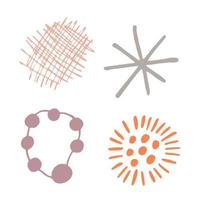 Reihe von abstrakten Doodle-Vektorformen für modernes Design vektor