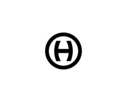 h logotyp design vektor mall