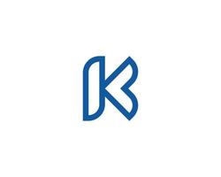 k kk-Logo-Design-Vektorvorlage vektor