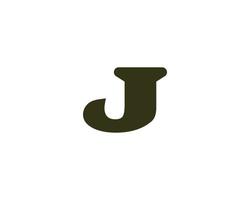 j logotyp design vektor mall