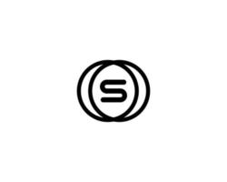 s logotyp design vektor mall