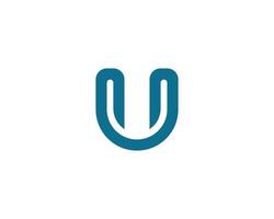 u logotyp design vektor mall