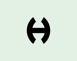 h logotyp design vektor mall