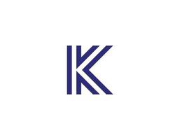 k kk-Logo-Design-Vektorvorlage vektor